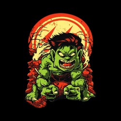 tee shirt The Hulk black sublimation