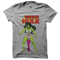 tee shirt Miss Hulk gris...