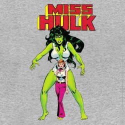 tee shirt Miss Hulk gris sublimation