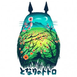 tee shirt Totoro artistique...