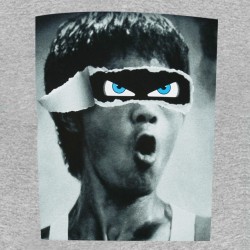 tee shirt bruce lee glasses 3d gray sublimation
