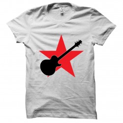 tee shirt star Guitar white sublimation