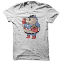 Captain americain t-shirt fat version white sublimation