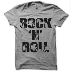 rock n roll t-shirt gray sublimation