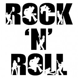 rock n roll t-shirt white sublimation