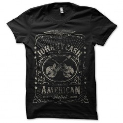 Johnny Cash t-shirt American Rebel black sublimation