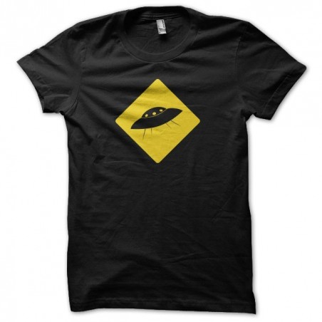 T-shirt UFO UFO warning black sublimation