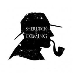 t-shirt Sherlock is Coming white sublimation