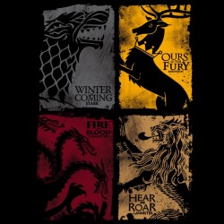 tee shirt game of thrones houses  sublimation