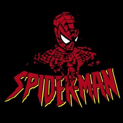 tee shirt spiderman artwork black sublimation