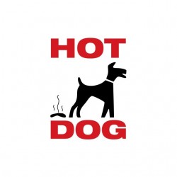 Dog t-shirt Hot Dog white...