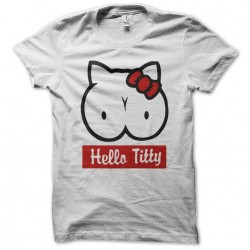 t-shirt hello titty white sublimation