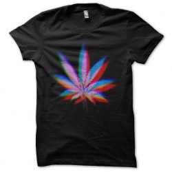 tee shirt marijuana design art 3D black sublimation