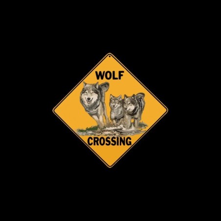 Wolf Crossing panel t-shirt black sublimation
