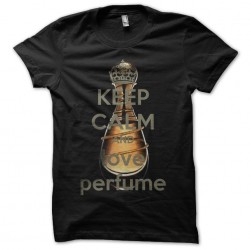 keep calm and love t-shirt perfume black sublimation