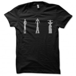 tee shirt superhero silhouettes black sublimation