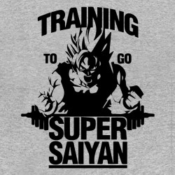 Training to go t-shirt super saiyan gray sublimation