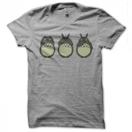 tee shirt totoro design funny gray sublimation