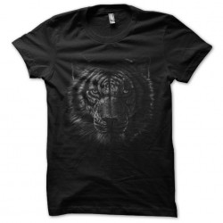 tee shirt tiger art design black sublimation