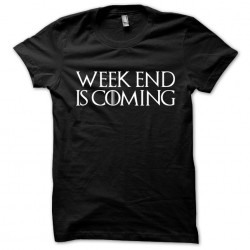 t-shirt weekend is coming game of black throne sublimation