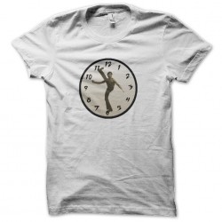 t-shirt bruce lee clock white sublimation