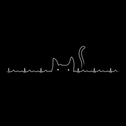 T-shirt pulse cat black sublimation