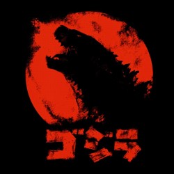Godzilla t-shirt version jap black sublimation