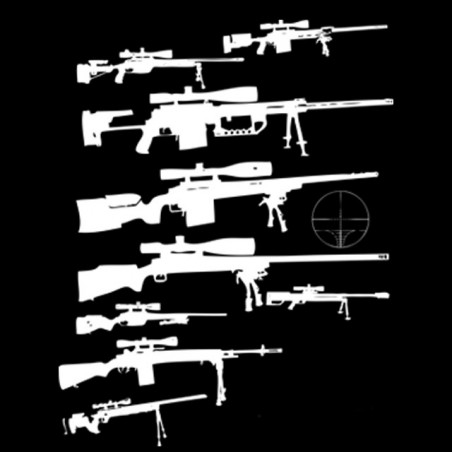 T-shirt Sniper gun black sublimation