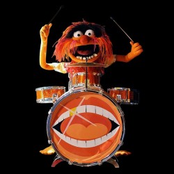 tee shirt animal muppets drums  sublimation