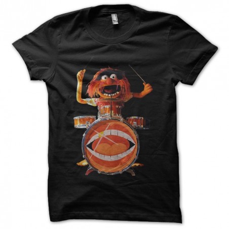The Muppets Animal Drumming Red Heather Graphic Adult T-Shirt 