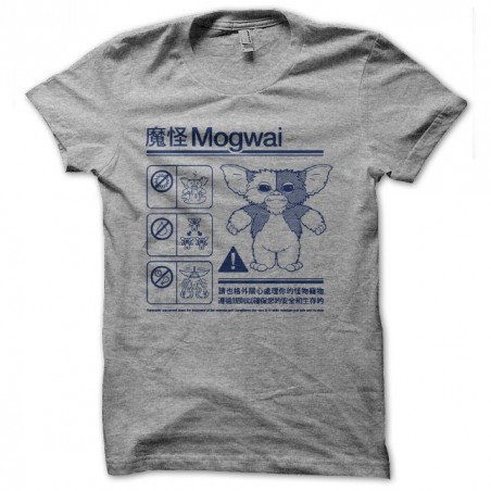 t-shirt mogwai notice gray sublimation