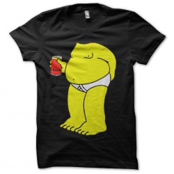 Homer Simpson t-shirt without head black sublimation