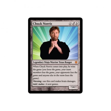 Magic Gathering parody Chuck Norris white sublimation t-shirt