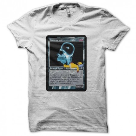 Magic Gathering parody Homer Simpson white sublimation t-shirt