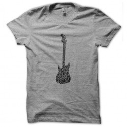 gray sublimation skeleton guitar t-shirt