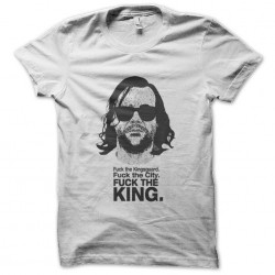 tee shirt fuck the king white sublimation
