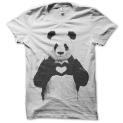 love t-shirt white panda sublimation