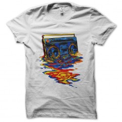 tee shirt tape boombox art color white sublimation