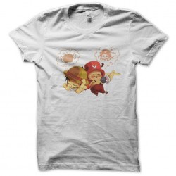 one piece t-shirt luffy and white chopper sublimation