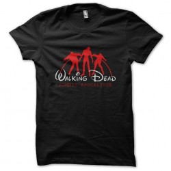 tee shirt Walkin Dead zombie apocalypse black sublimation