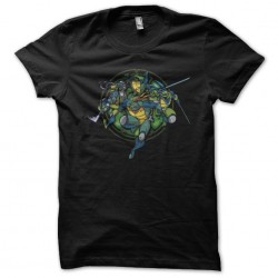 Ninja Turtles artwork black sublimation t-shirt