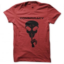 red sublimation conspiracy tee shirt