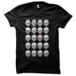 tee shirt Skulls pattern black sublimation
