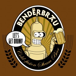 tee shirt Bender brau marron sublimation