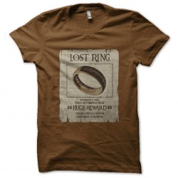 tee shirt lost ring marron...
