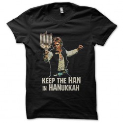 tee shirt keep the han in hanukkah black sublimation