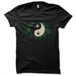 tee shirt yin yang marijuana  sublimation