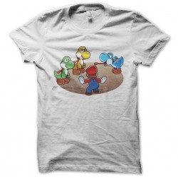 Jurassic t-shirt Mario World white sublimation