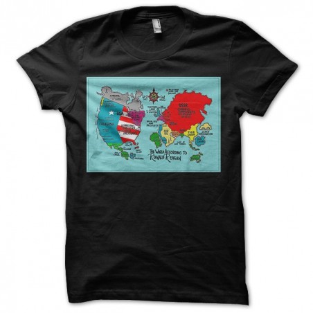 The World According To T-shirt Ronald Reagan black sublimation