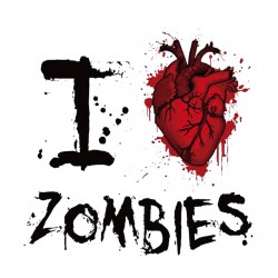 tee shirt I love zombie  sublimation